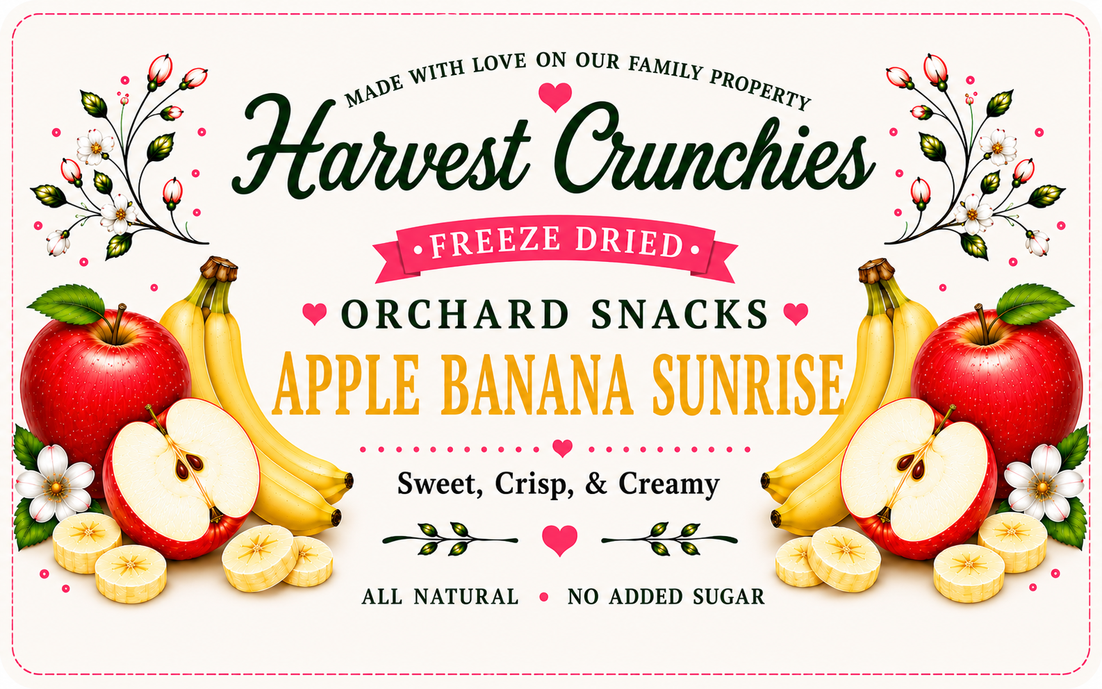 Apple Banana Sunrise - Freeze-Dried Fruit Snack