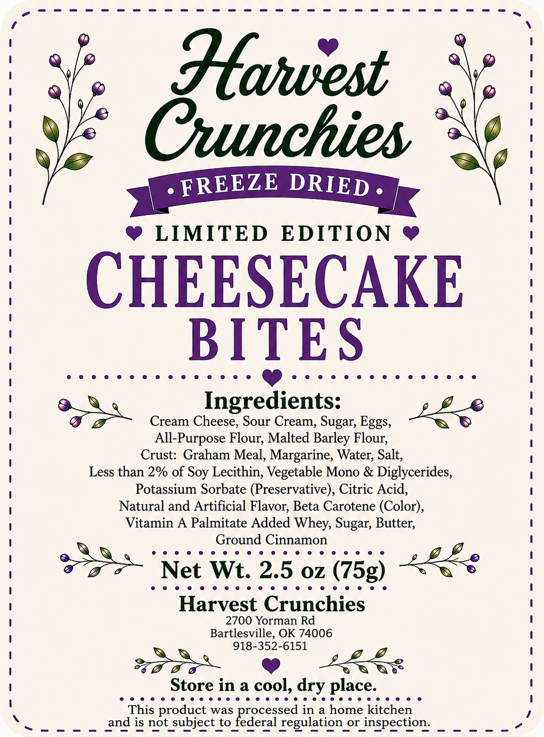 Cheesecake Bites - Freeze-Dried Dessert
