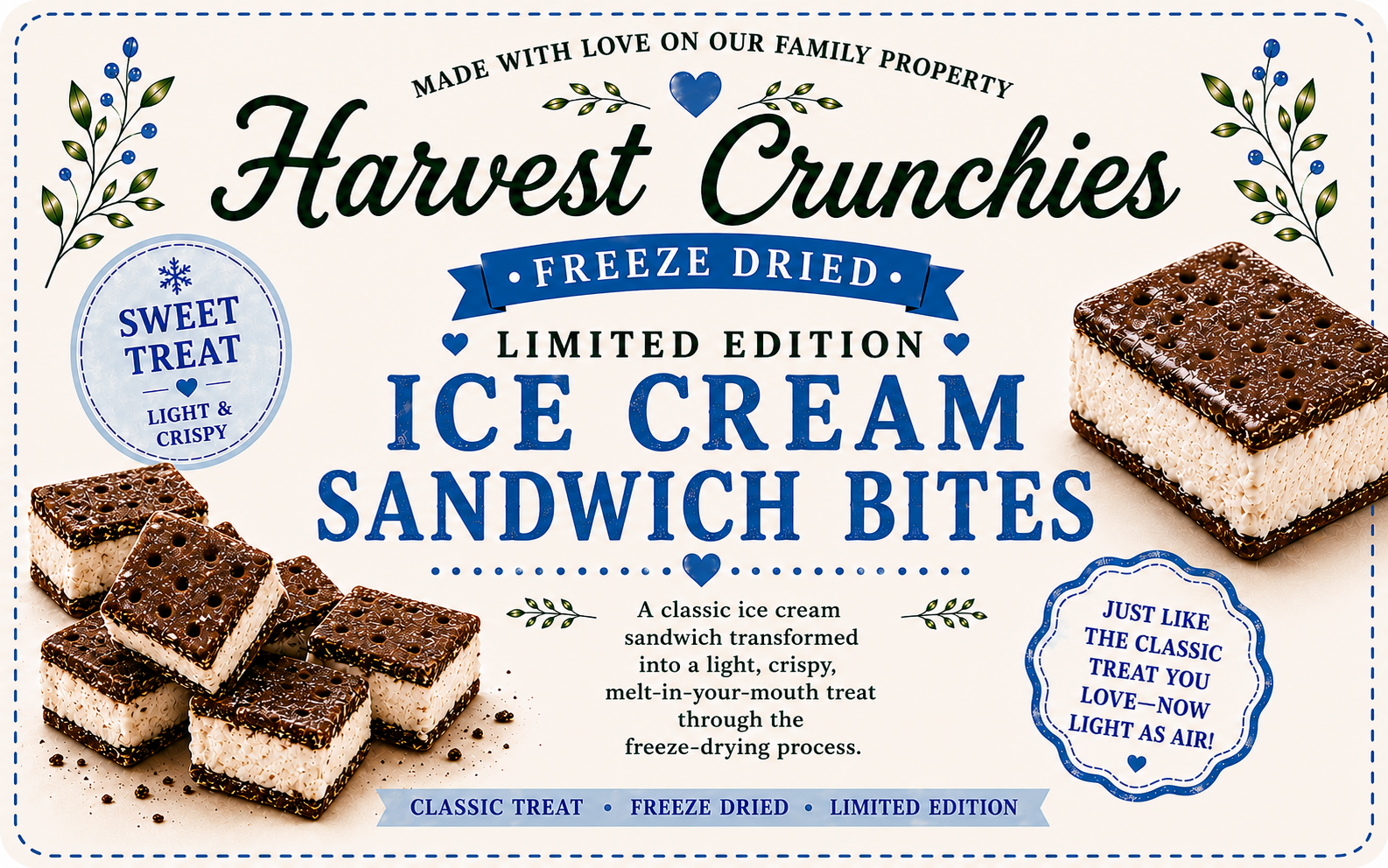Ice Cream Sandwich Bites - Freeze-Dried Treat