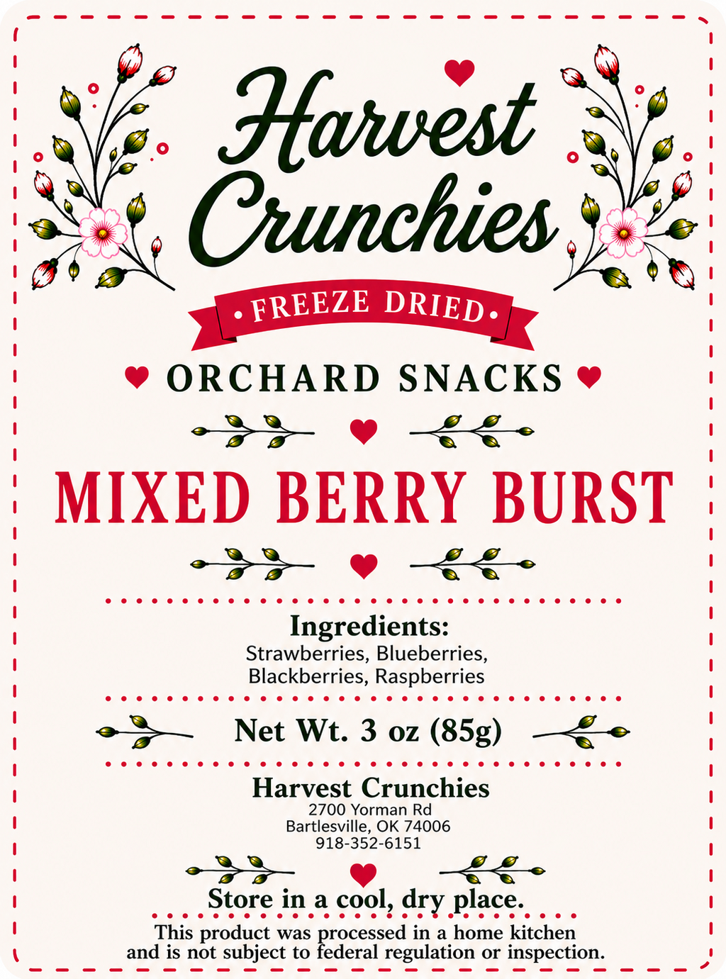 Mixed Berry Burst - Freeze-Dried Fruit Snack