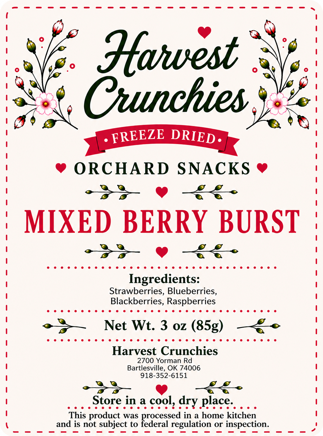 Mixed Berry Burst - Freeze-Dried Fruit Snack