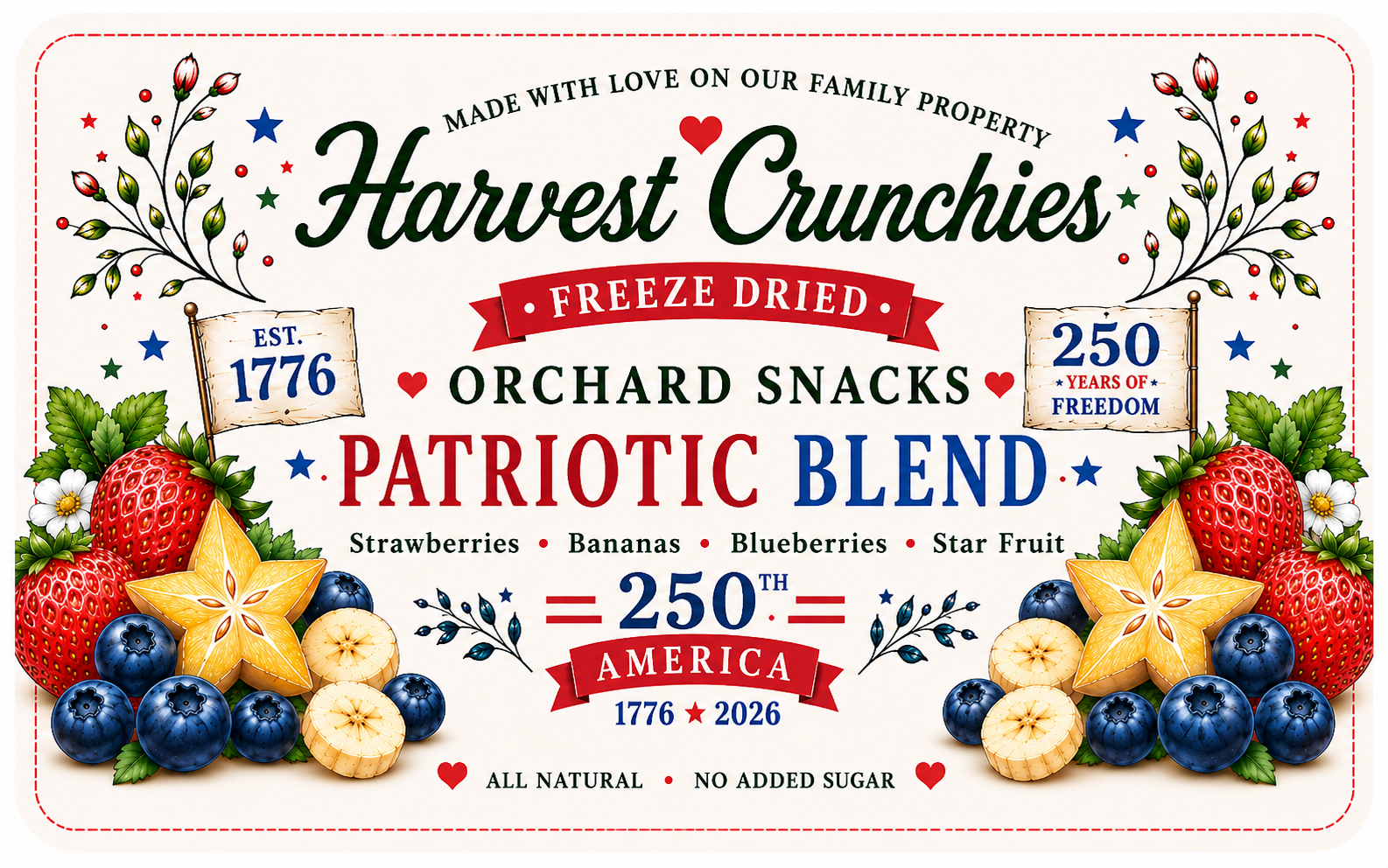 Patriotic Blend - Freeze-Dried Fruit Snack