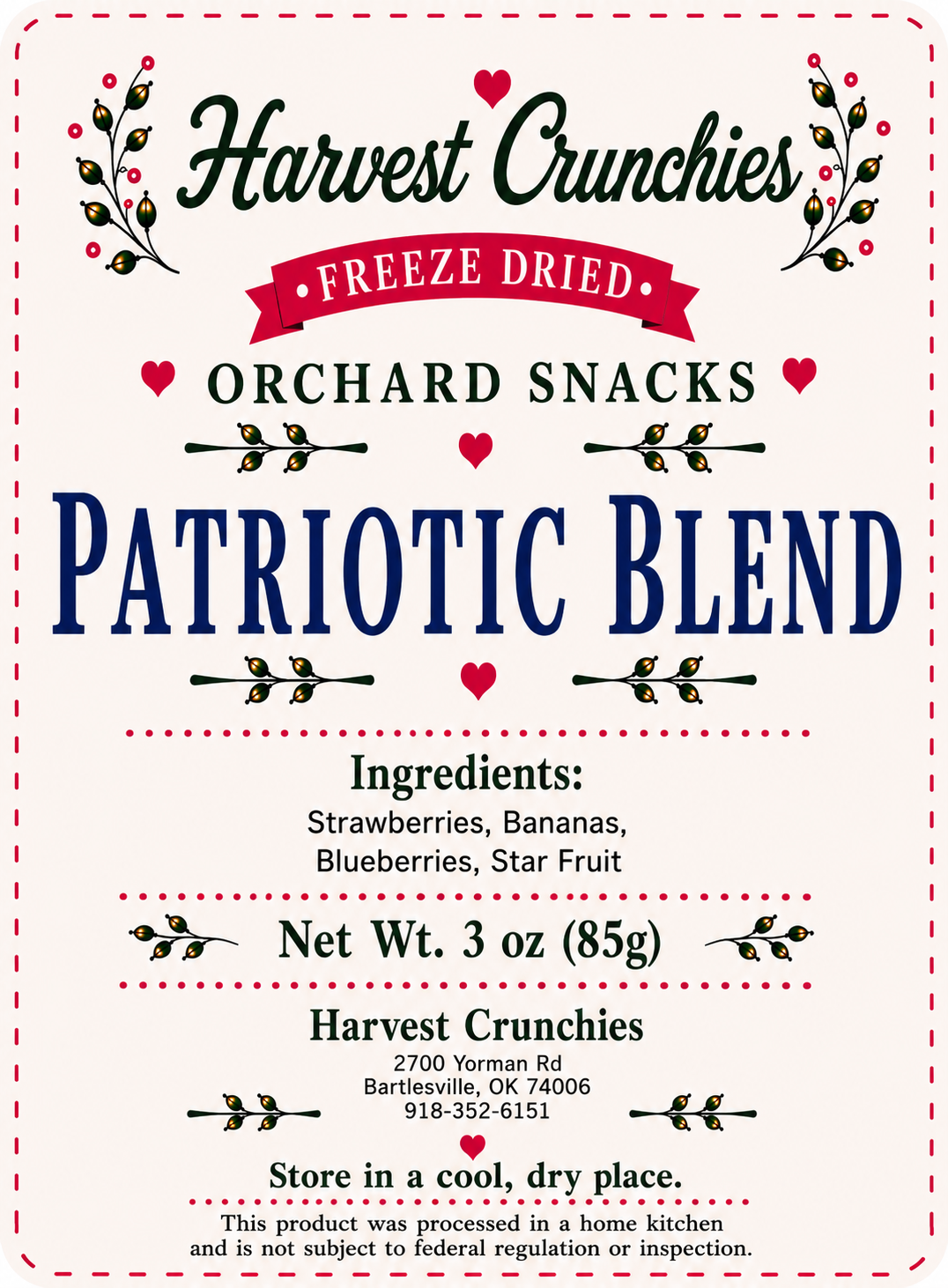 Patriotic Blend - Freeze-Dried Fruit Snack