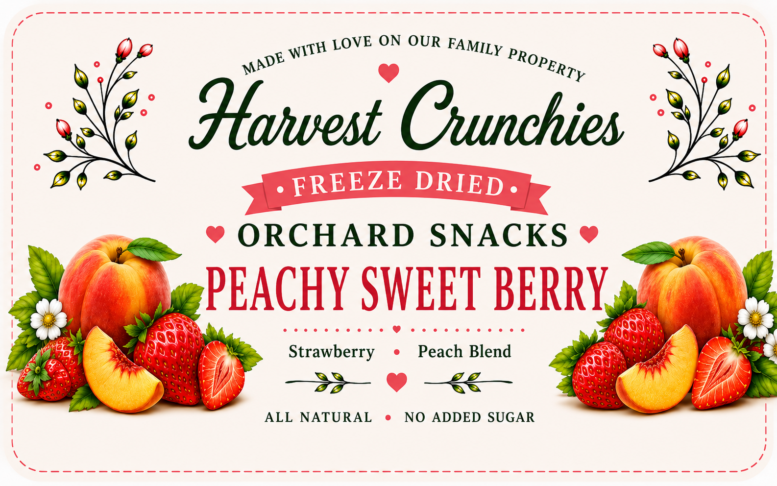 Peachy Sweet Berry - Freeze-Dried Fruit Snack