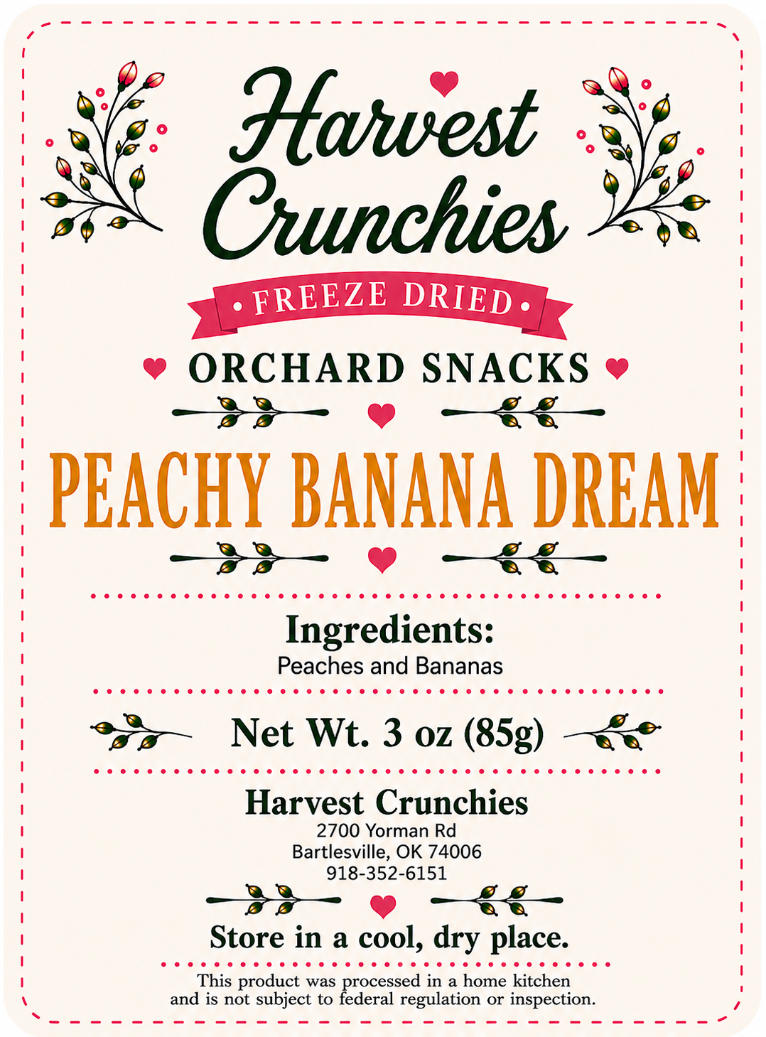 Peachy Banana Dream - Freeze-Dried Fruit Snack