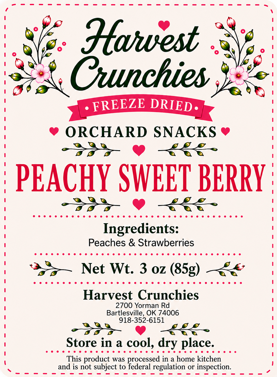 Peachy Sweet Berry - Freeze-Dried Fruit Snack