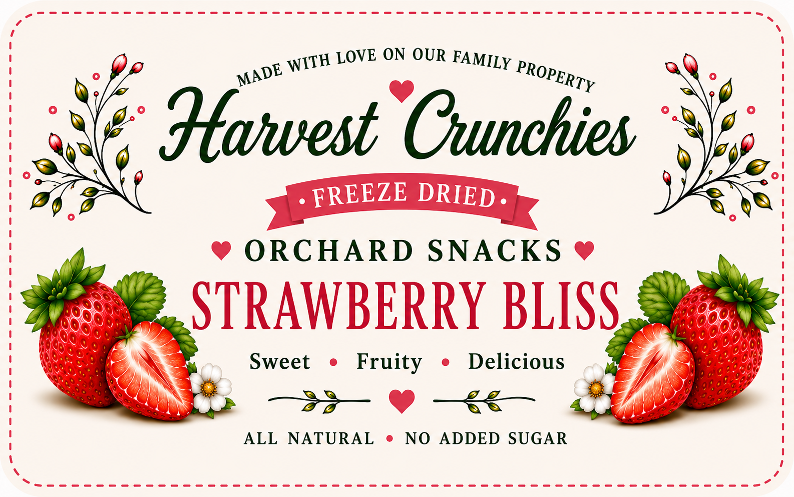 Strawberry Bliss - Freeze-Dried Fruit Snack