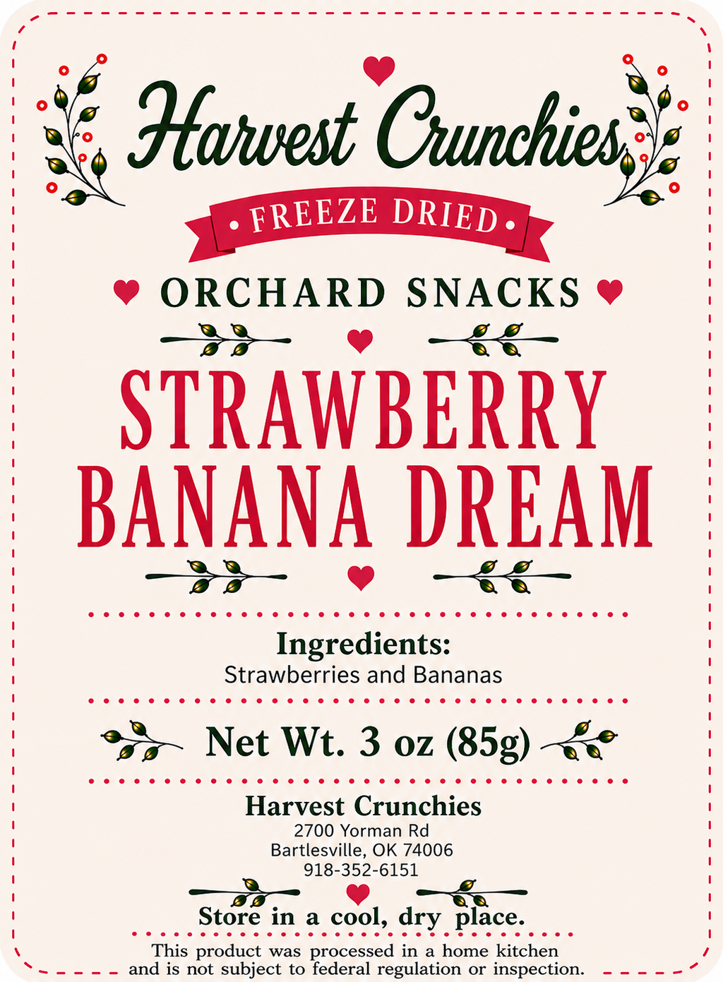 Strawberry Banana Dream - Freeze-Dried Fruit Snack
