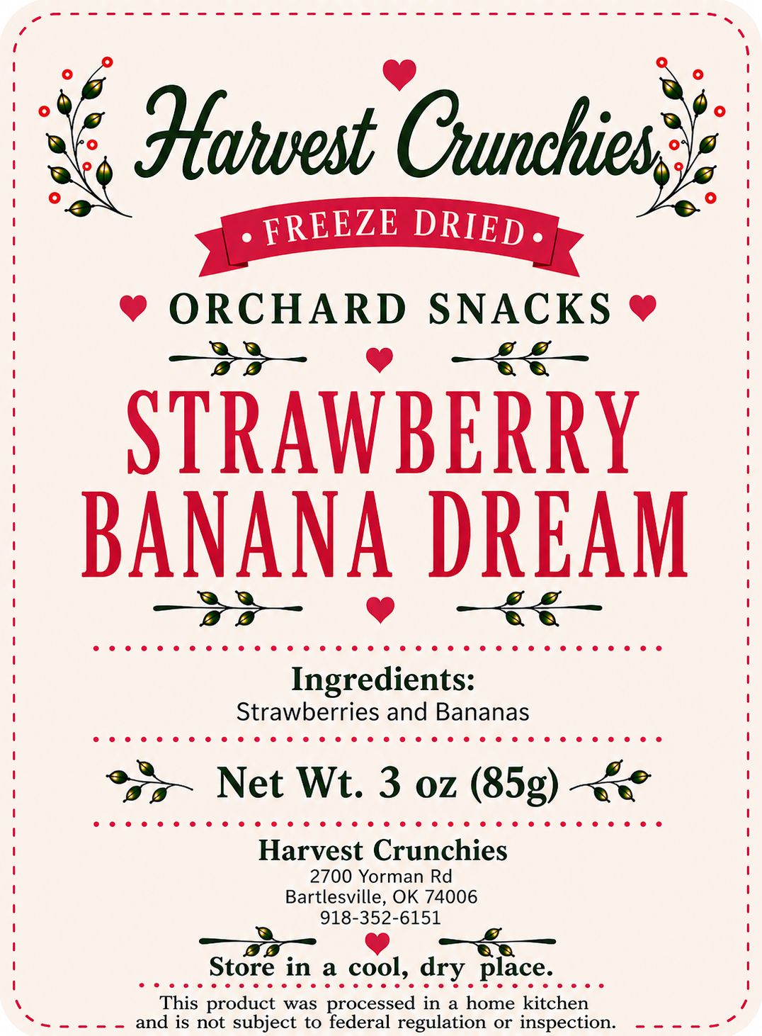 Strawberry Banana Dream - Freeze-Dried Fruit Snack