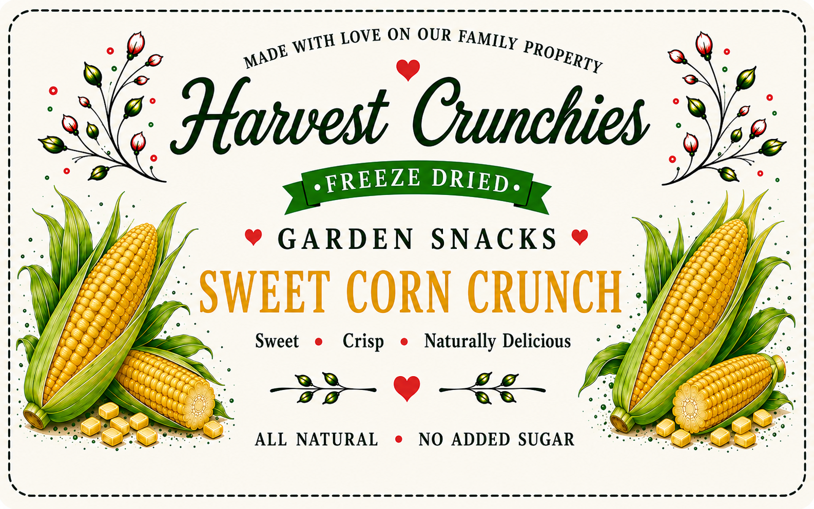 Sweet Corn Crunch - Freeze-Dried Veggie Snack