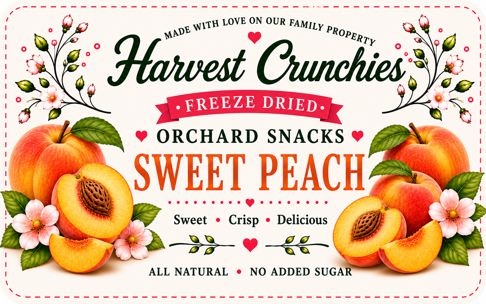 Sweet Peach - Freeze-Dried Fruit Snack