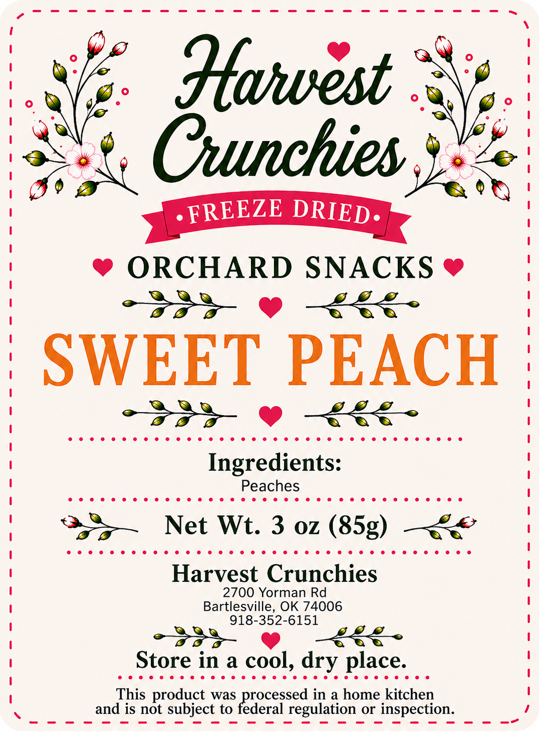 Sweet Peach - Freeze-Dried Fruit Snack