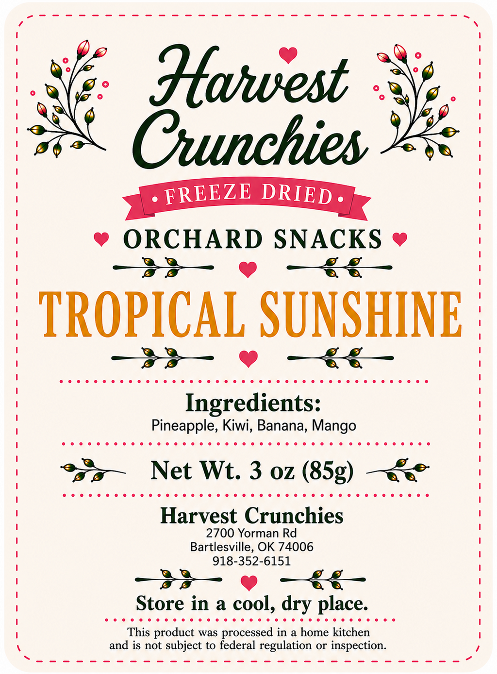 Tropical Sunshine - Freeze-Dried Fruit Snack
