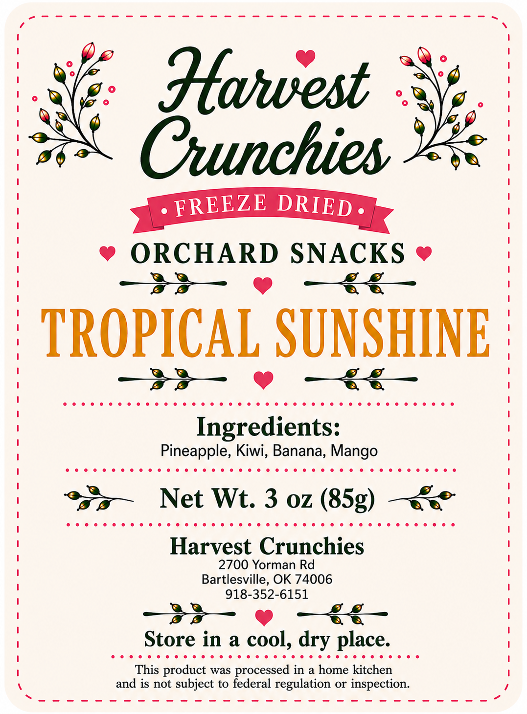 Tropical Sunshine - Freeze-Dried Fruit Snack